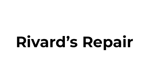 Rivard’s Repair logo in bold black text on a white background