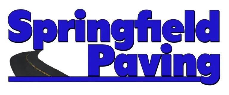 Springfield Paving logo in blue with a black road graphic