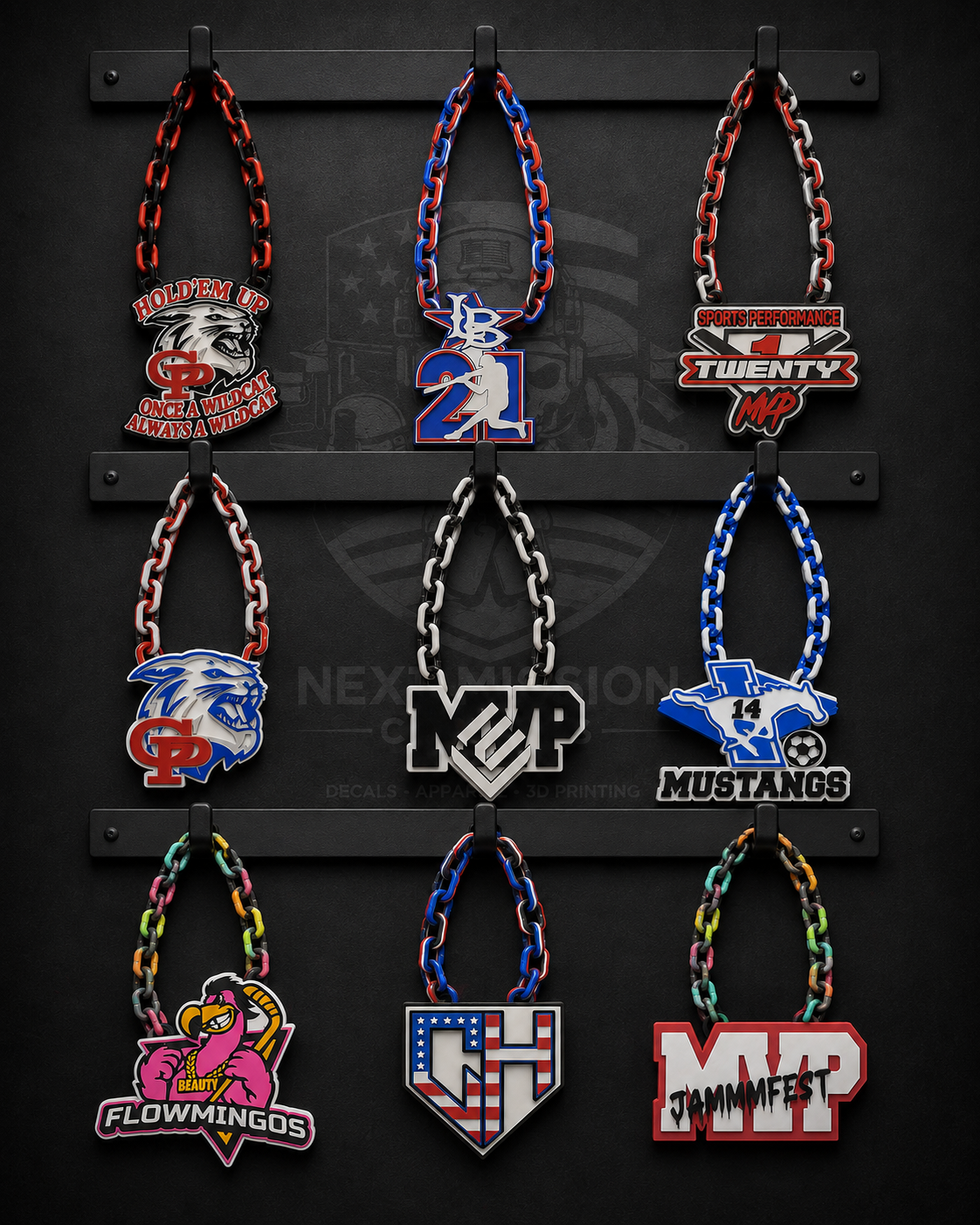 Custom hype chains in team colors