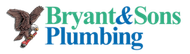 Bryant & Sons Plumbing logo with a flying eagle and teal-and-blue text