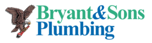Bryant & Sons Plumbing logo with a flying eagle and teal-and-blue text