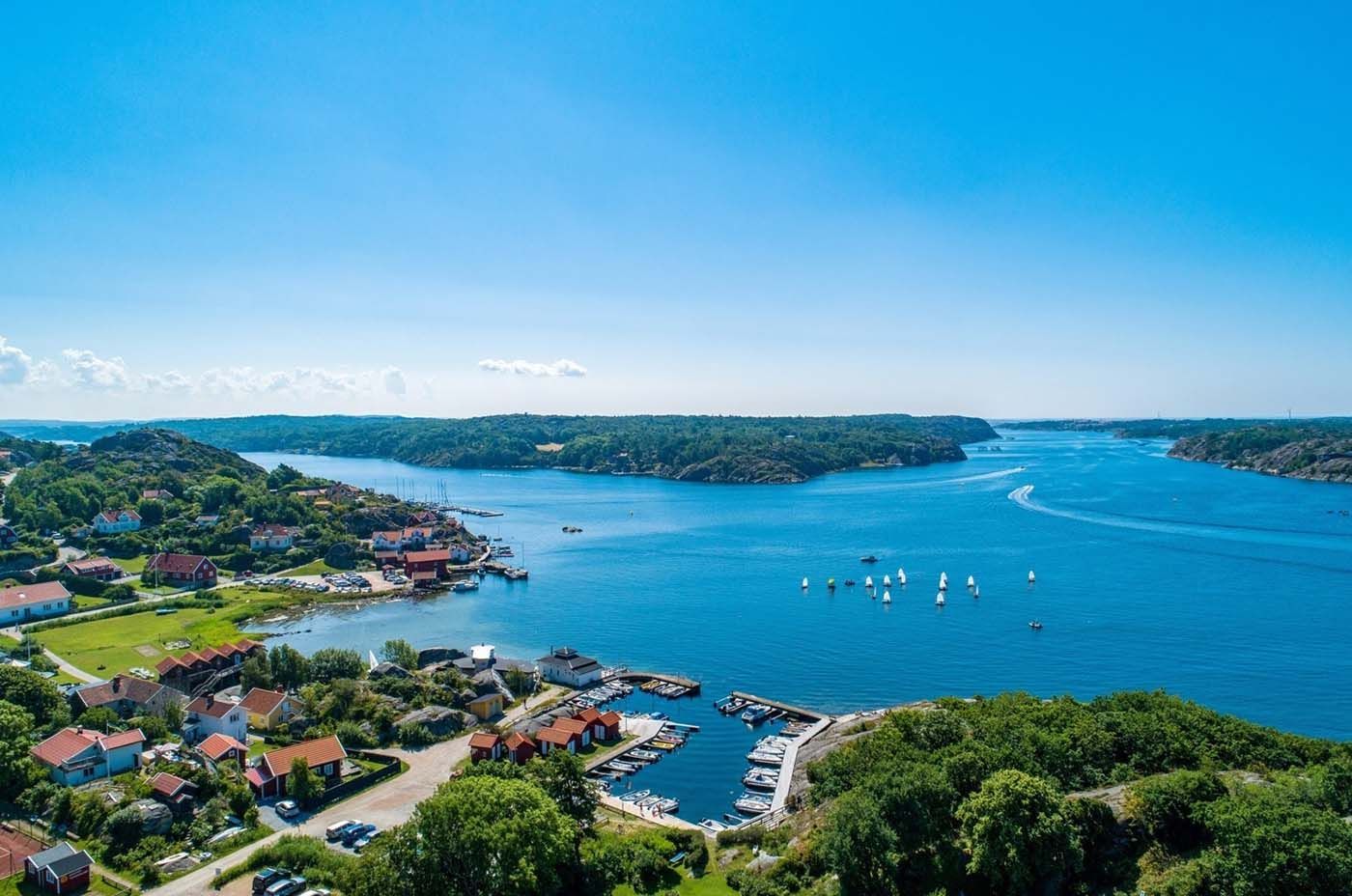 Flygbild över Nösund