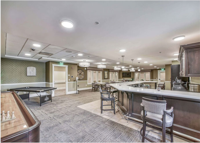 The key to fostering community, common areas are central to the new facility.