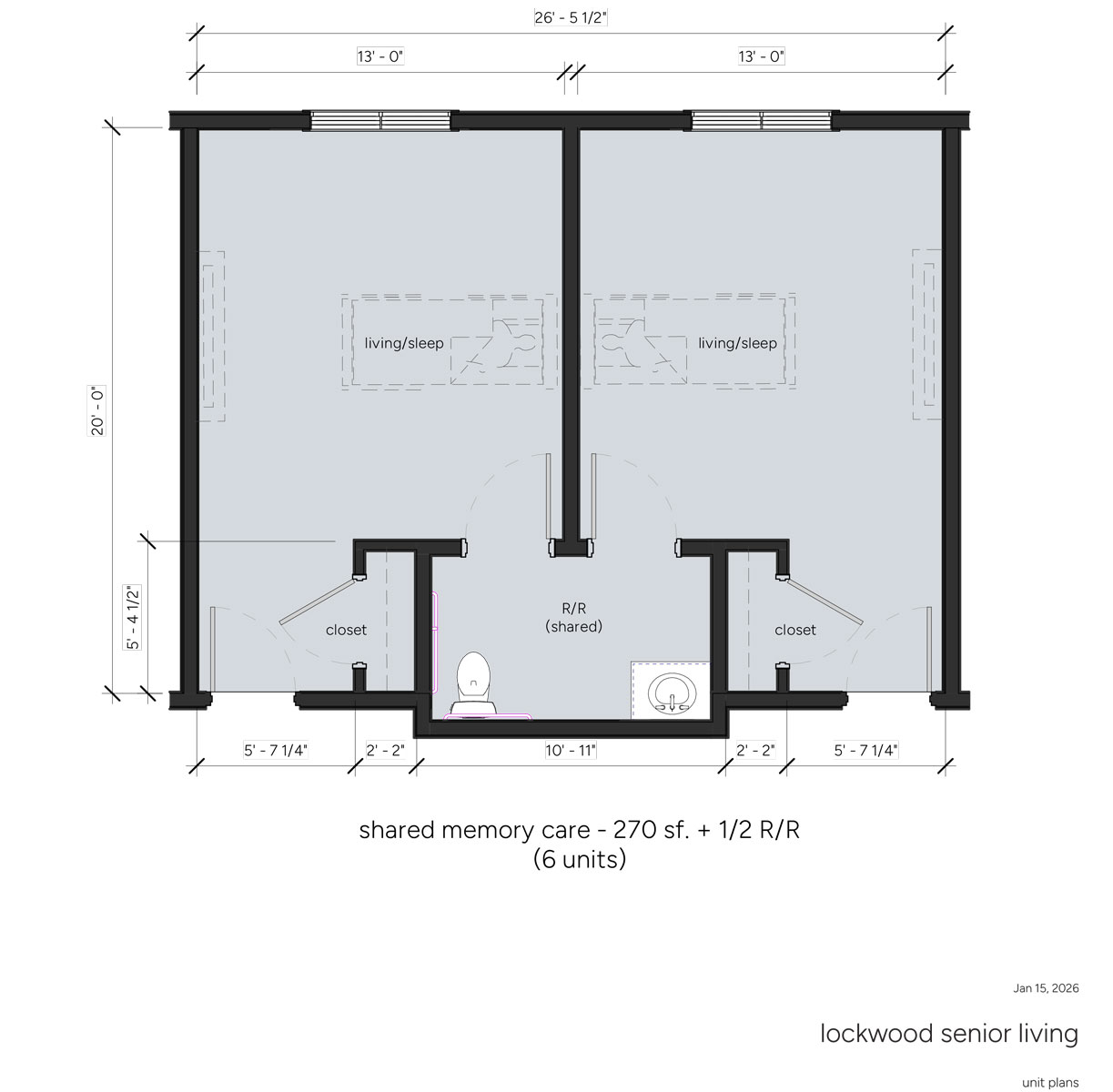 Memory Care Units floor plan