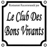 creperie le sarzeau club bon vivant Un logo en noir et blanc pour un restaurant appelé le club des bons vivants.
