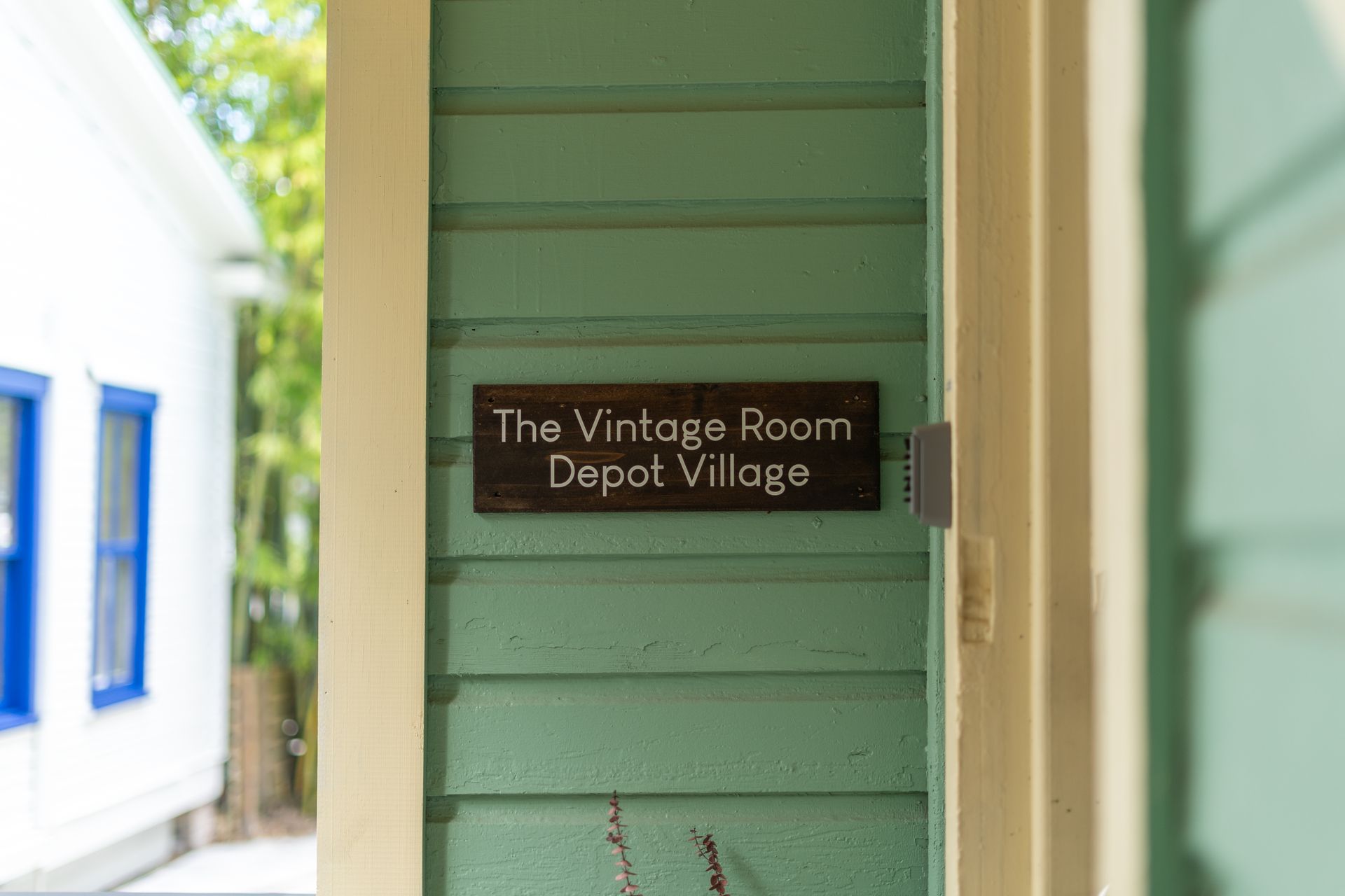Wooden sign for 