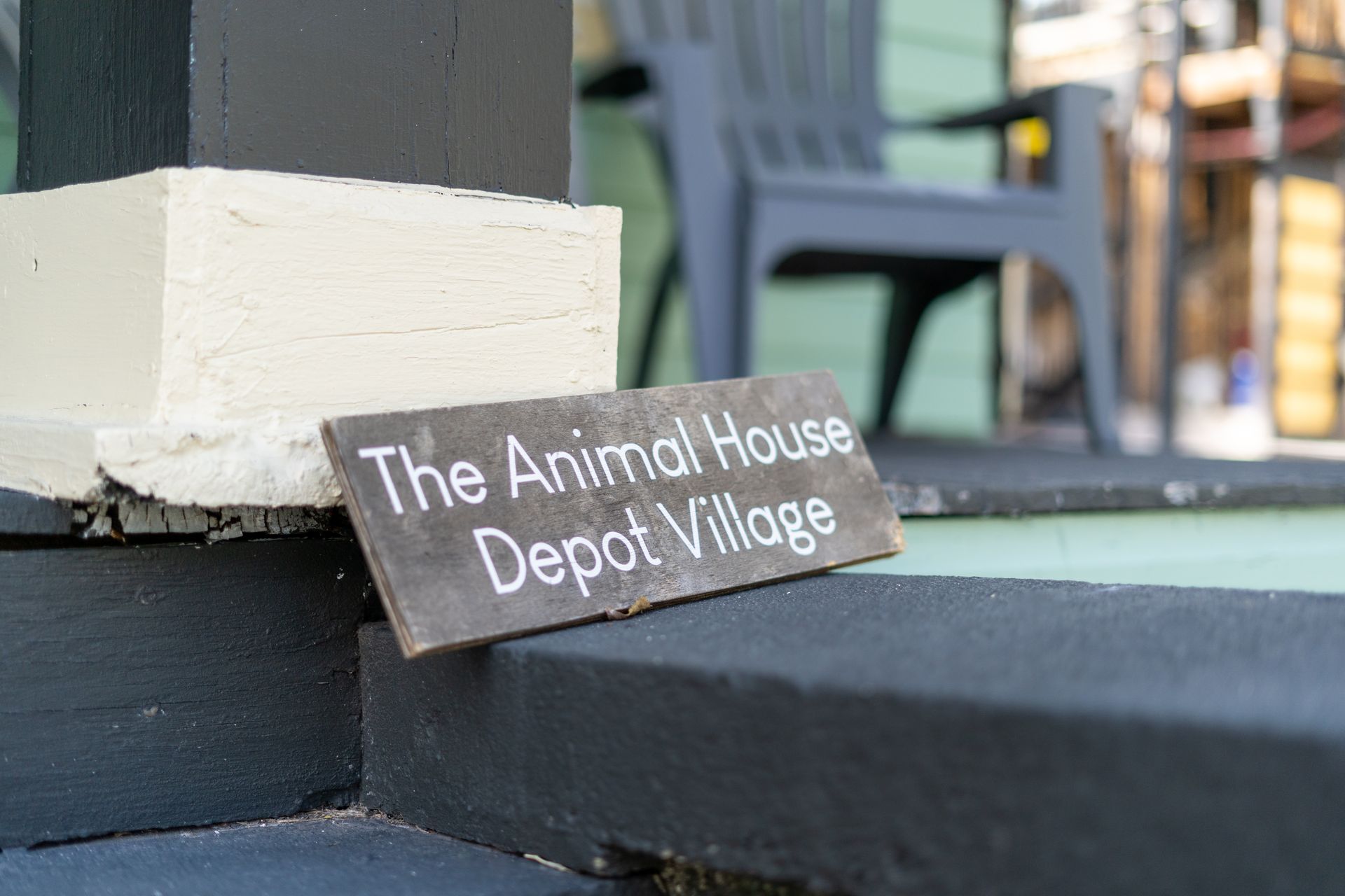 Wooden sign for 