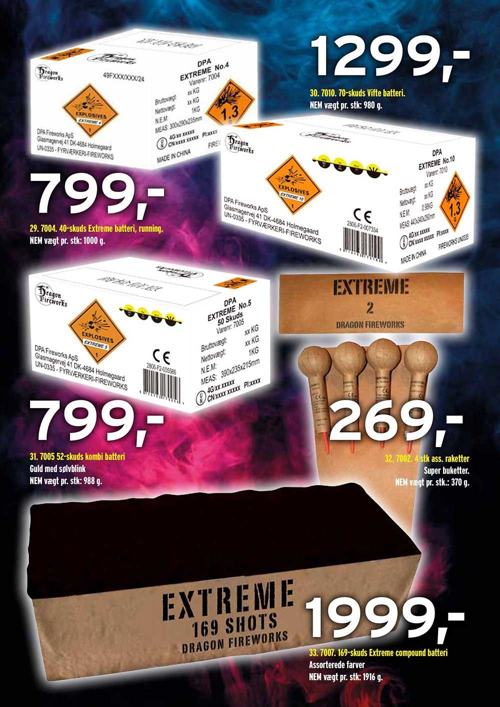 En flyer til ekstreme 169 skud for 1299