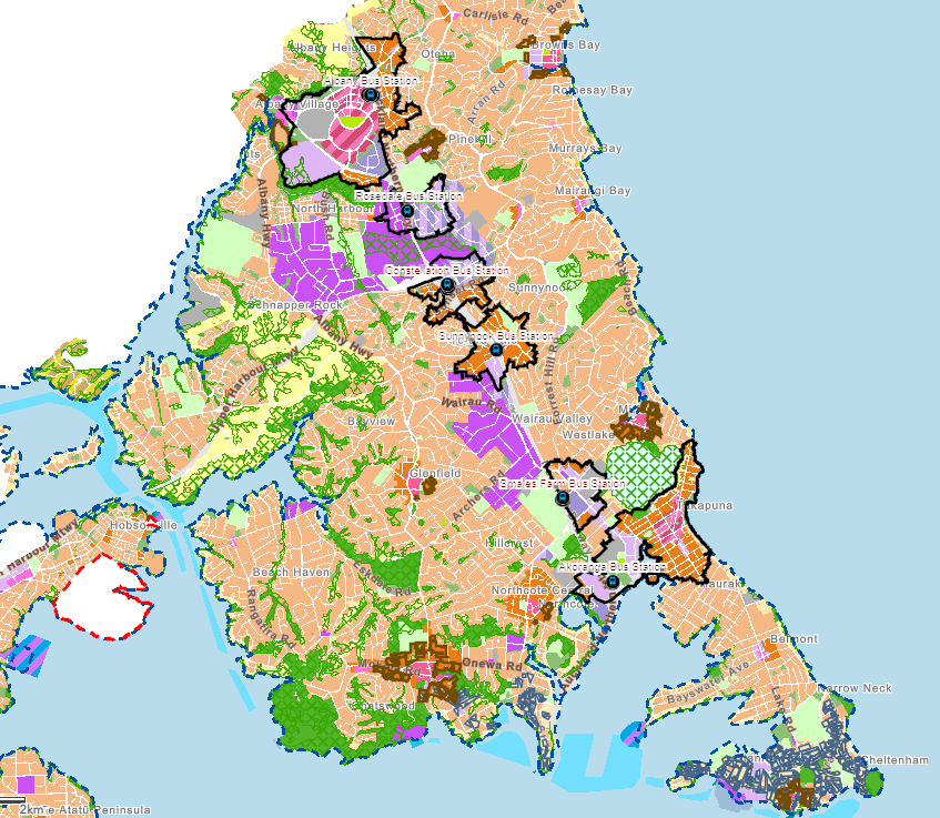 Map -Plan Change 78 - Zoning Proposed on North Shore