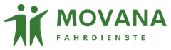 Ein grün-weißes Logo für Movana Fahrdienste