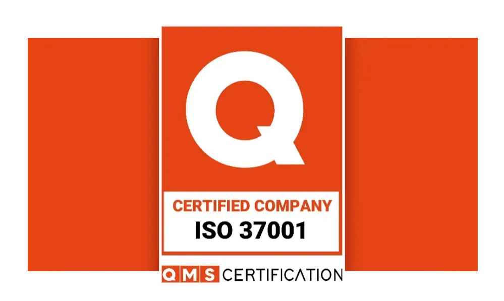 empresa certificada com a ISO37001