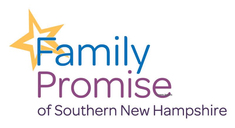 Family Promise of Southern New Hampshire logo: Blue text with purple