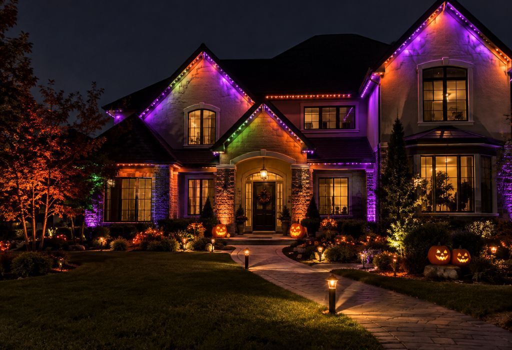permanent outdoor lights for Halloween