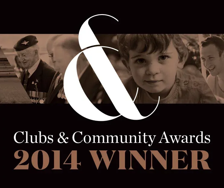 A poster for the 2014 clubs & community awards