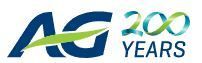 Logo voor AG ter ere van het 200-jarig jubileum. Blauwe 