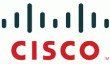a close up of a cisco logo on a white background .