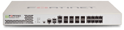 a white box with the word fortinet on it