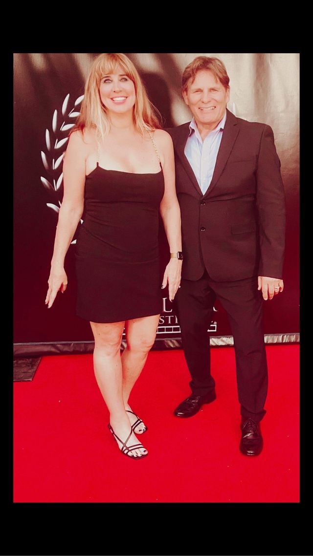 Mike Ross and Barbara J. Ross on the red carpet, Catalina 2022