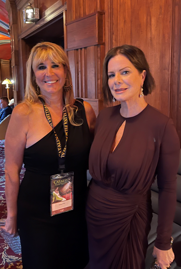 Barbara J. Ross with Marcia Gay Harden at the Catalina Film Festival