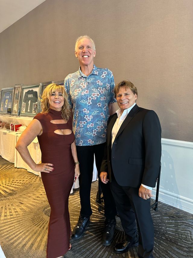 Mike Ross and Barbara J. Ross at an LA sports event, 2023
