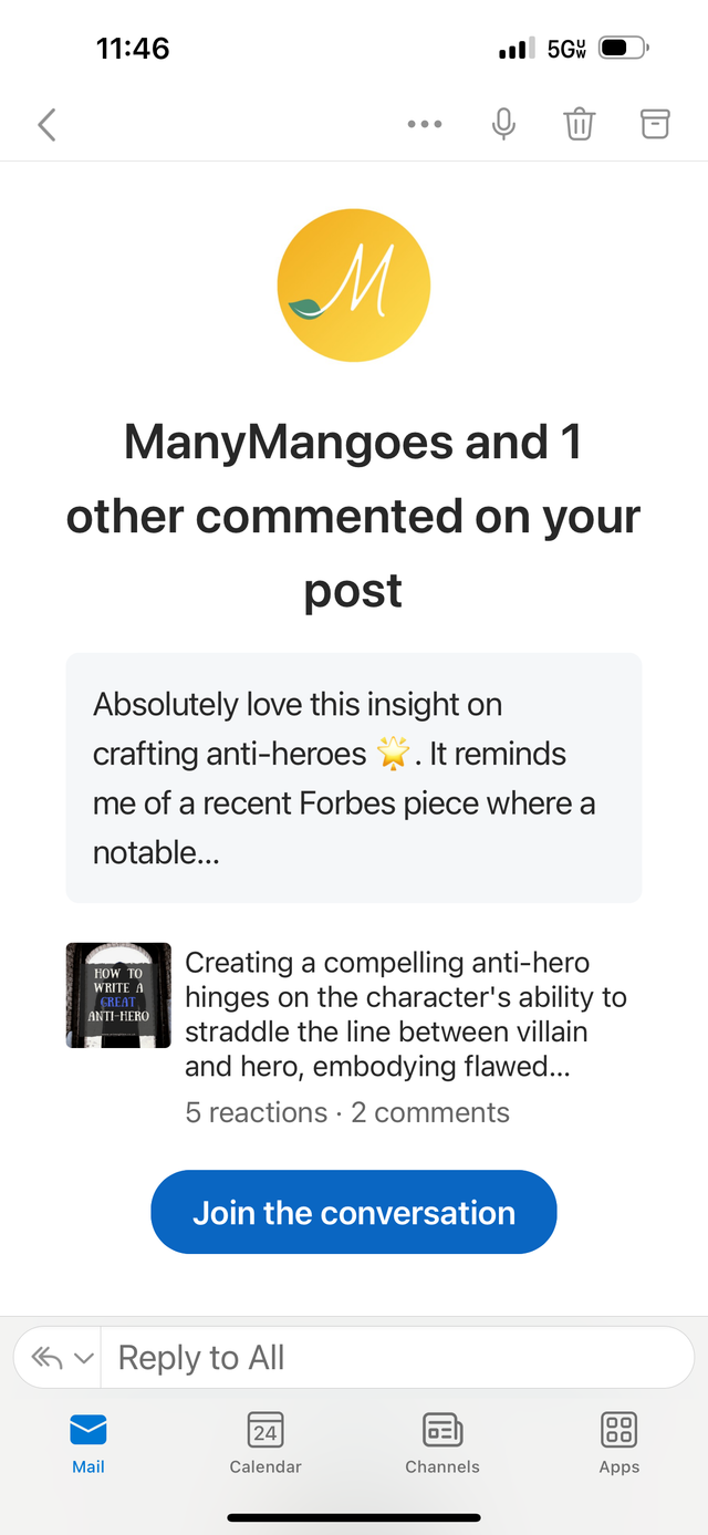 A LinkedIn post