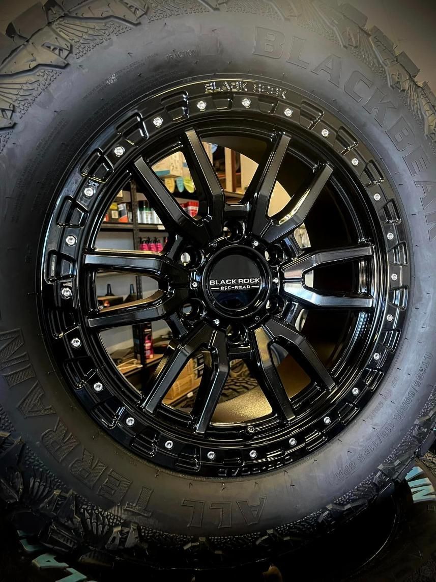 A Close Up Of A Black Wheel With A Tire On It — Territory Wrecking Repairs In Alice Springs, NT