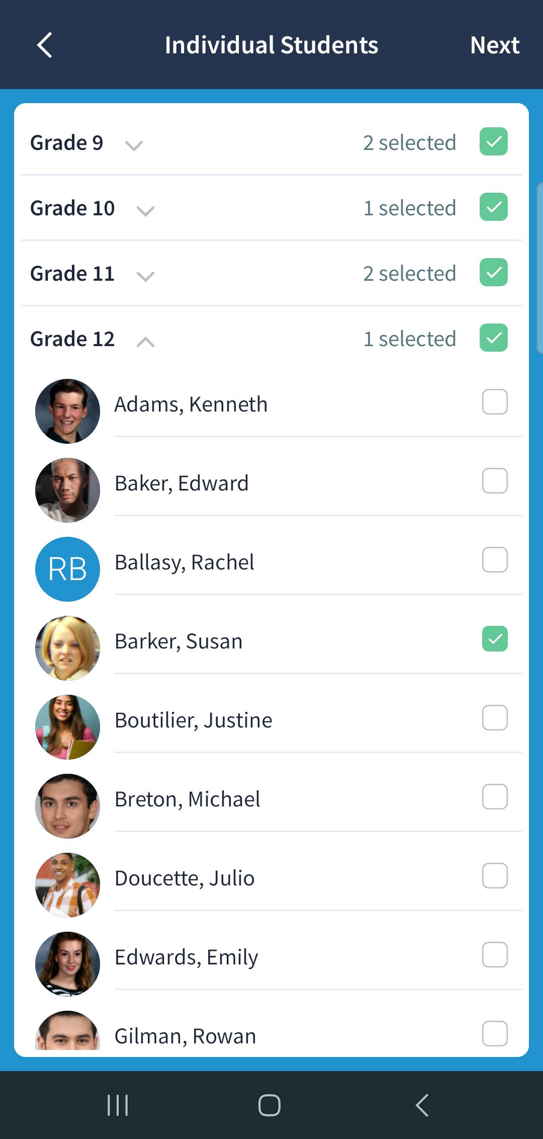 AP Notify | AdminPlus App - Contacts