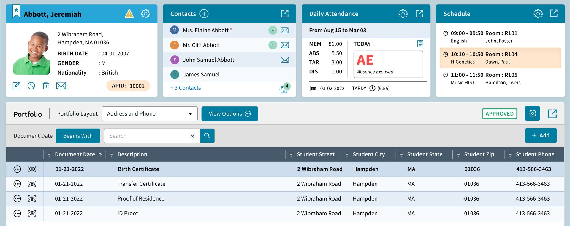 Portfolio View in AdminPlus