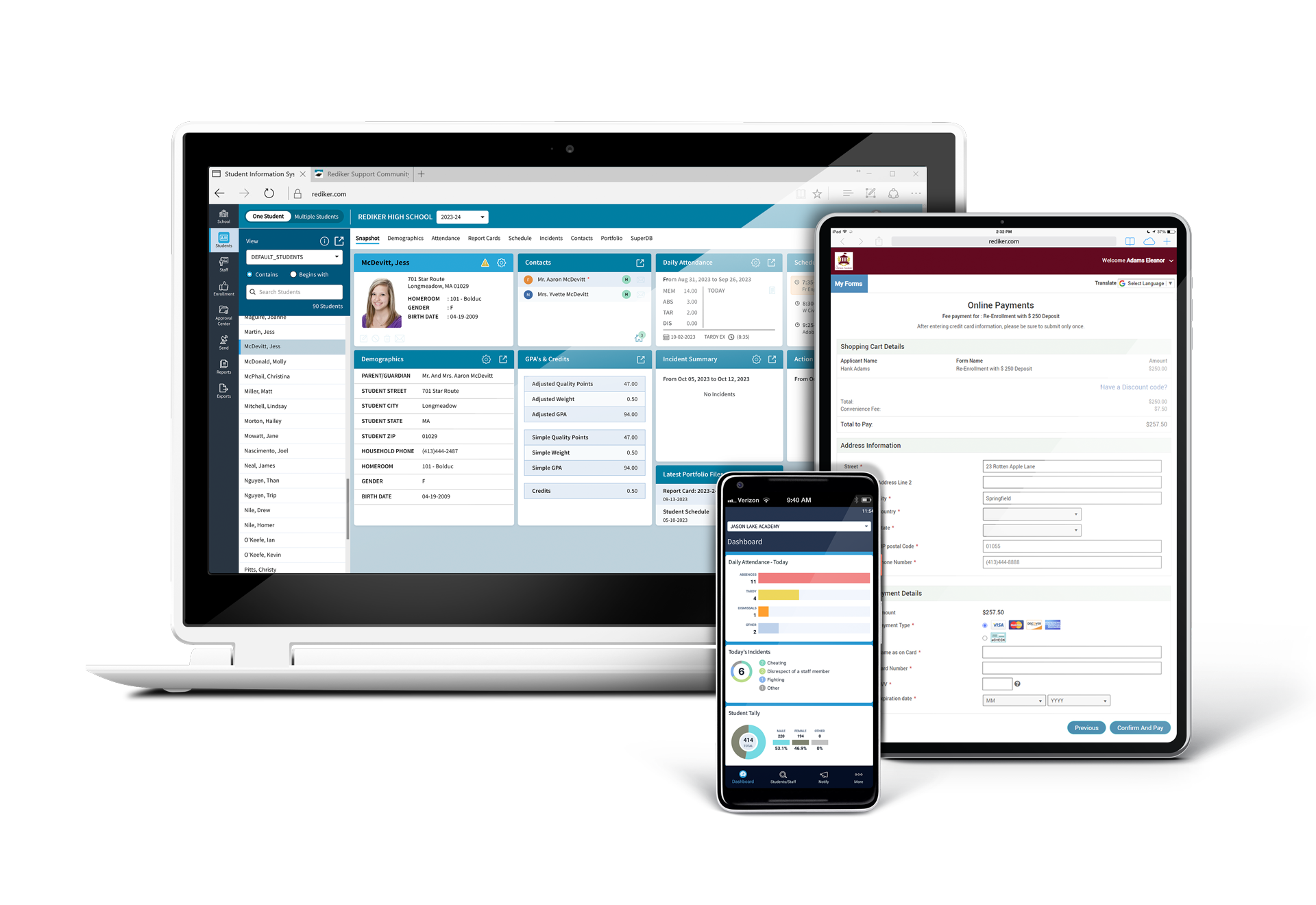 AdminPlus with Online Forms and App for Mobile Devices
