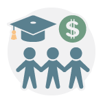 School Fundraising Icon