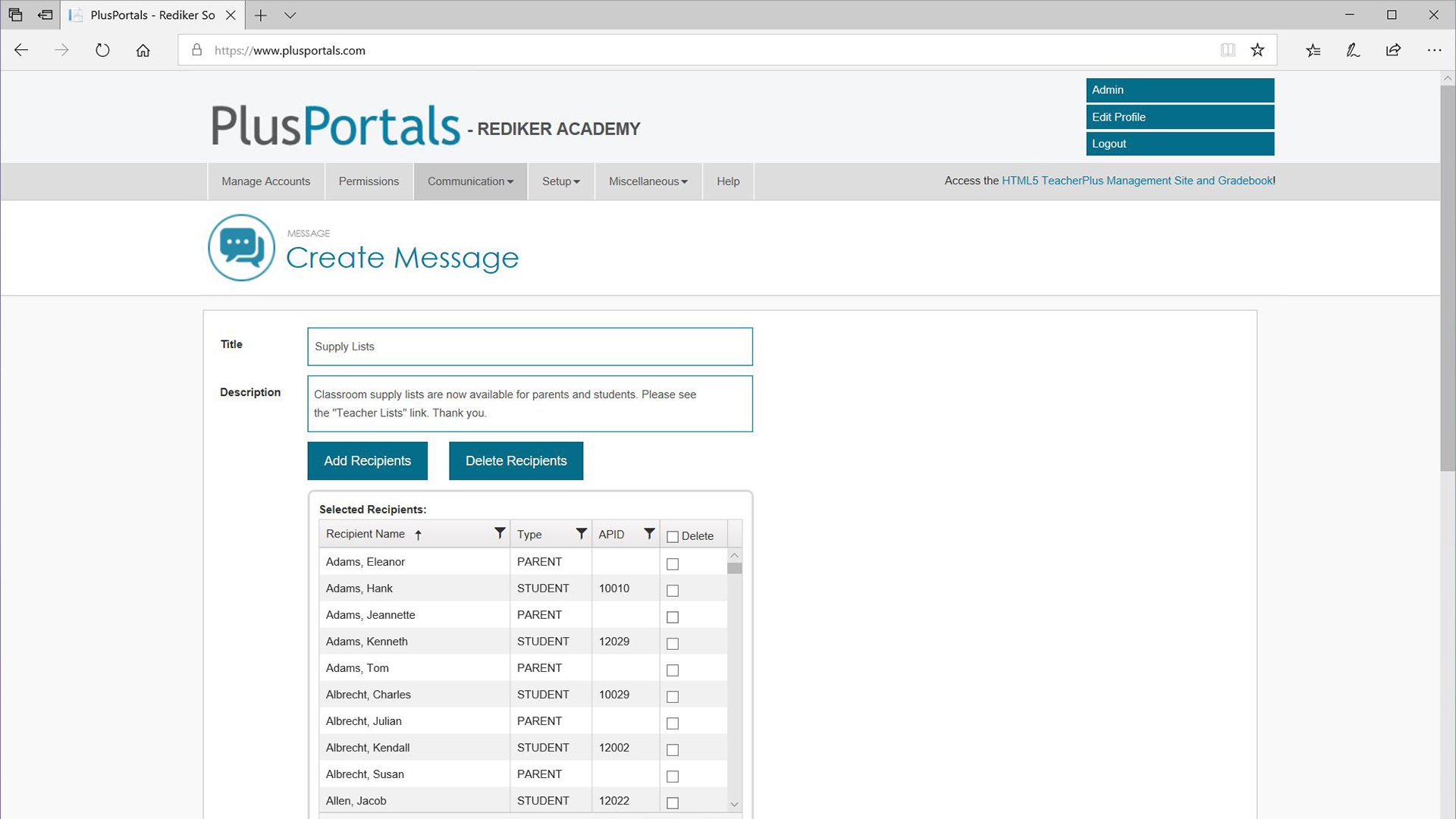 PlusPortals - Messaging
