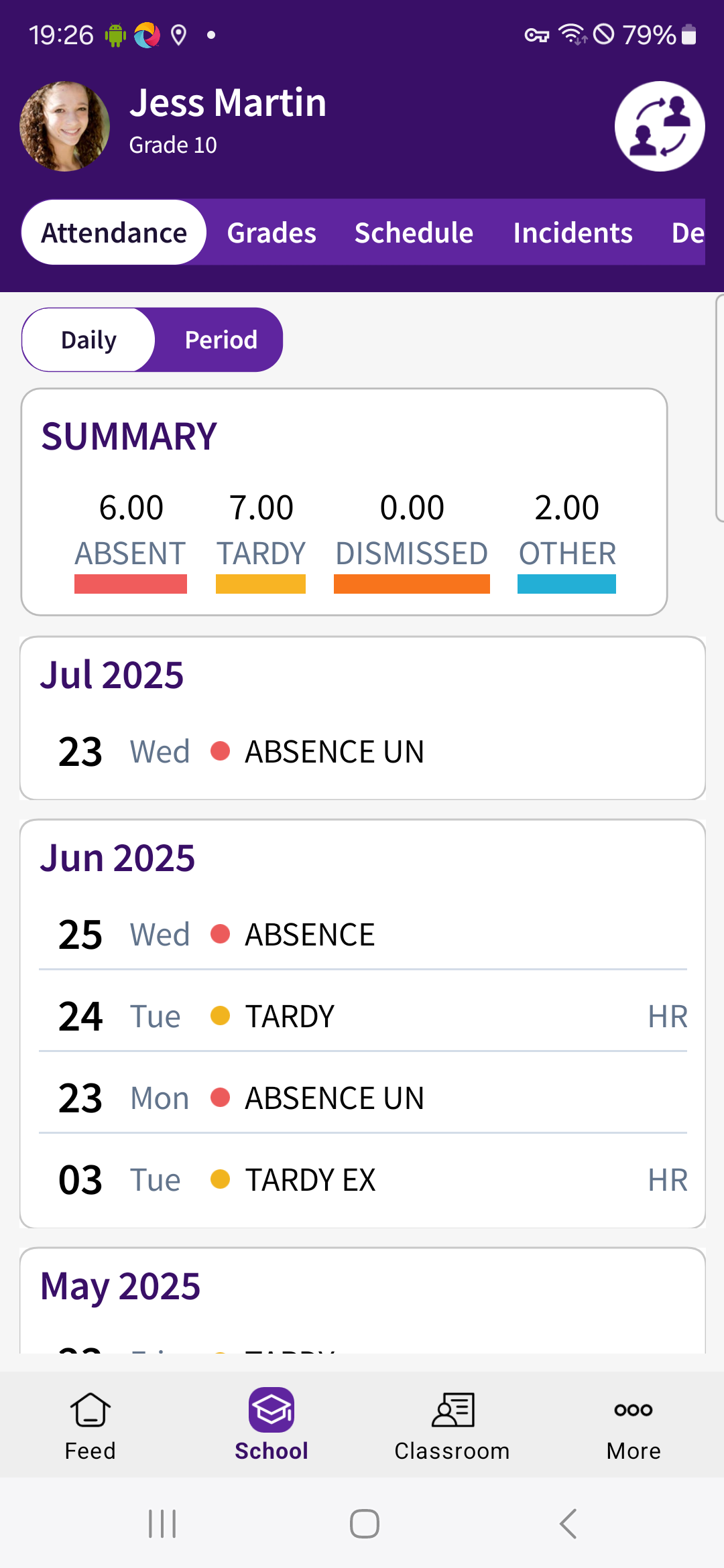 PlusPortals Mobile App: Daily Attendance