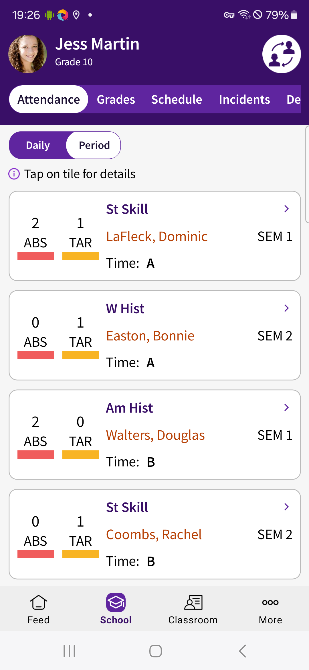 PlusPortals Mobile App: Daily Attendance