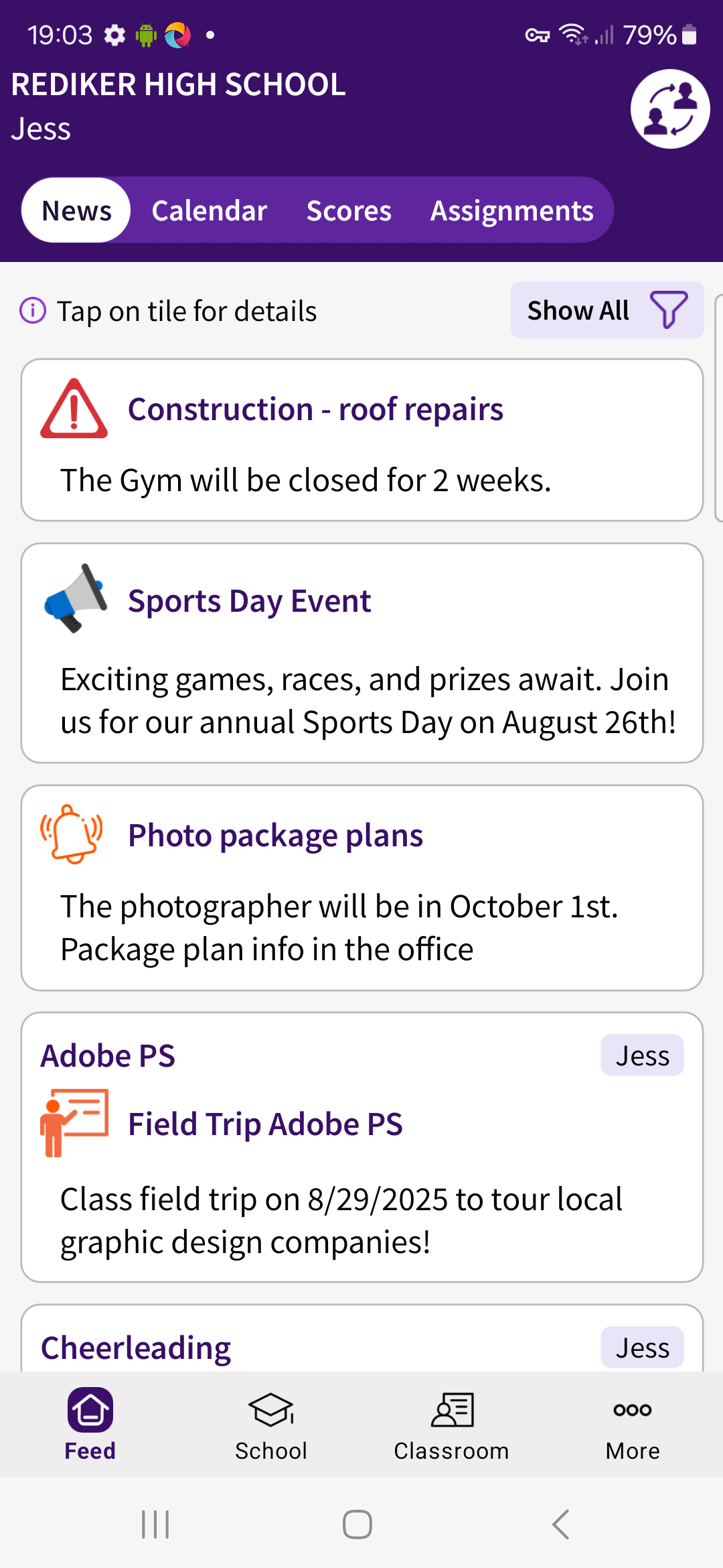 PlusPortals Mobile App: School News