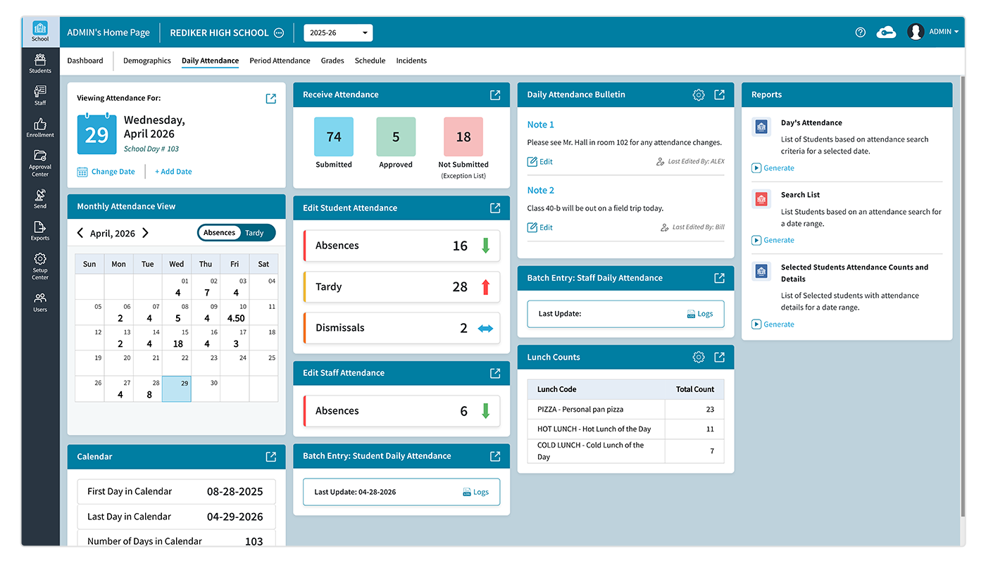 AdminPlus Attendance Views