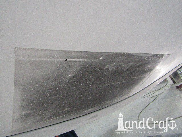 Aluminum Lowe boat with cold patch repair