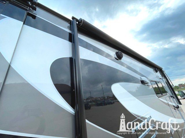 Forest River RV fiberglass repairs and paint refinishing completed