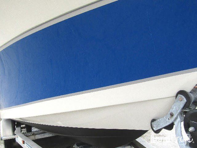 Wellcraft boat with completed exterior repairs and new exterior finish