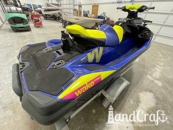 Sea Doo personal watercraft after repairs and refinishing