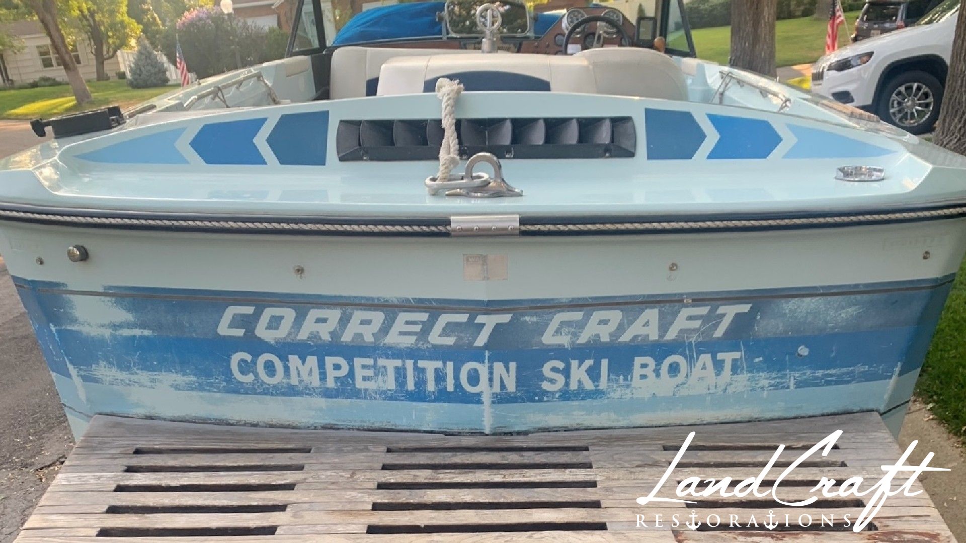 1984 Ski Nautique 2001 Competition ski boat before