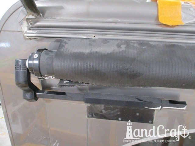 Forest River RV damaged awning rail due to accident