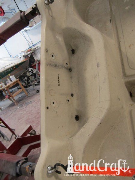 Boston Whaler with interior damage