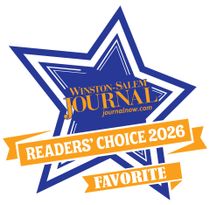 Winston-Salem Journal star logo with orange Readers’ Choice 2026 Favorite ribbons