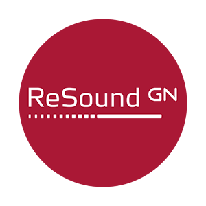 Red circle logo with white