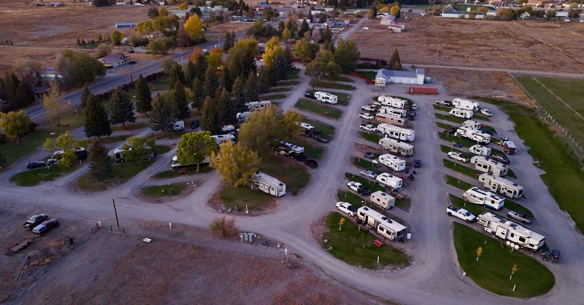 Overhead view of a park 