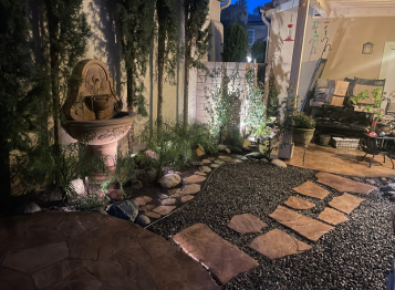 outdoor landscape lighting system in orange county