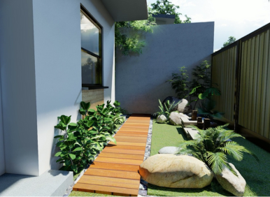 beautiful landscape design in Mission Viejo home