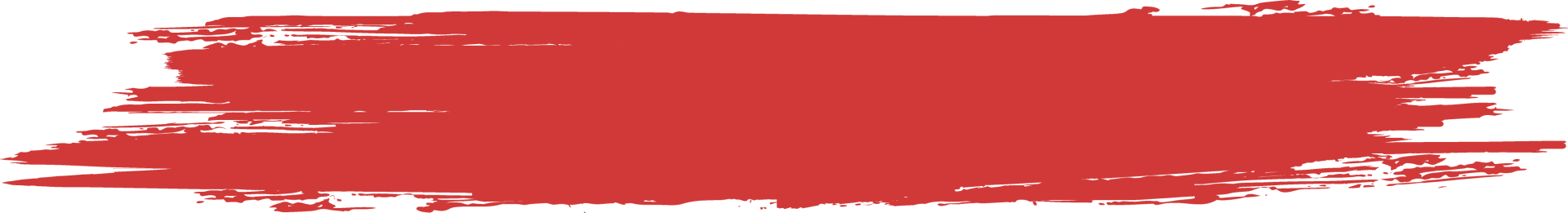 A red brush stroke on a white background.