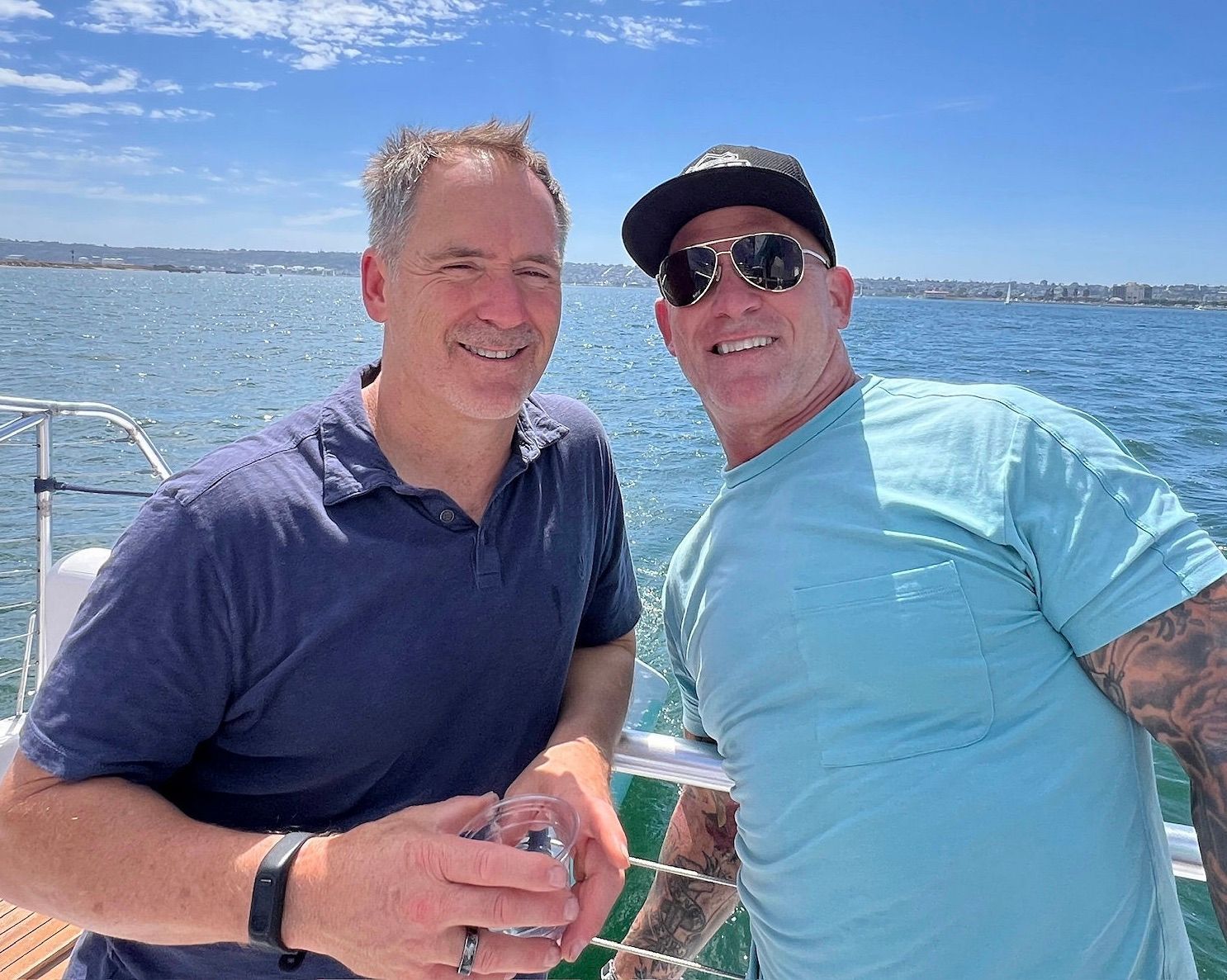 The Idaho Painter with his Brother on a boat cruise.