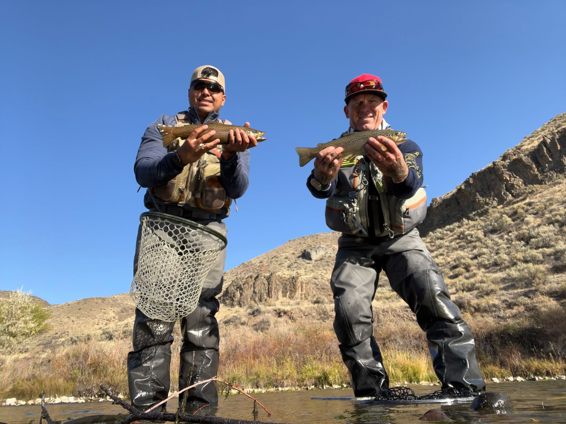 The Idaho Painter fishing with his Son